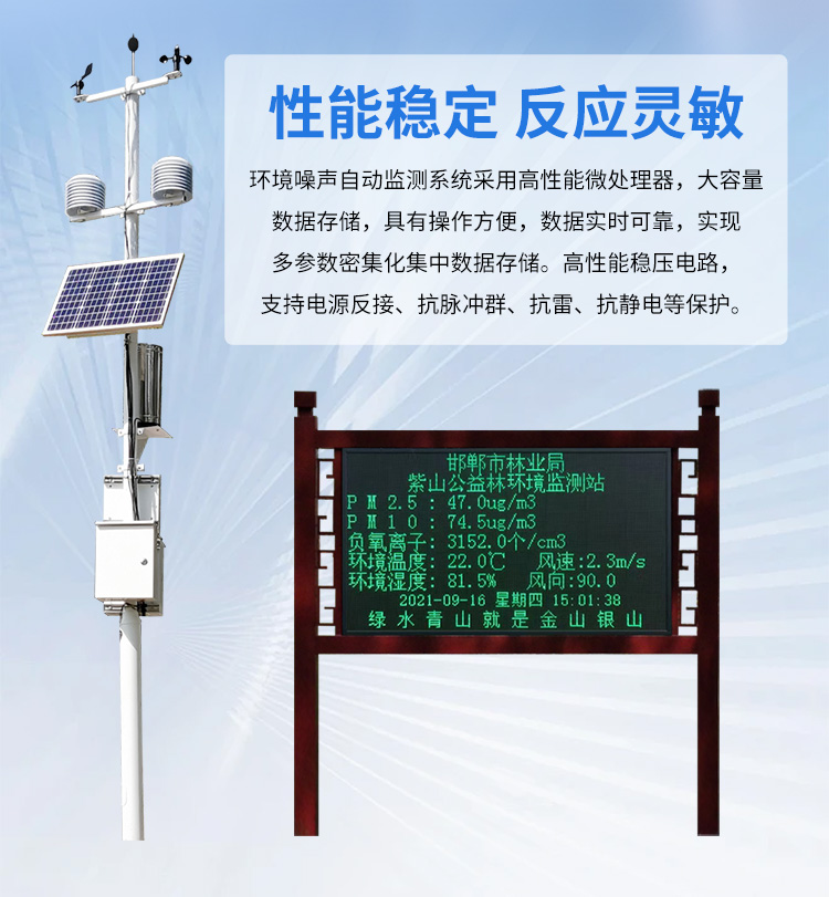 FM-ZSXT環(huán)境噪聲自動監(jiān)測系統(tǒng)
環(huán)境噪聲自動監(jiān)測系統(tǒng)是在監(jiān)測點位采用連續(xù)自動監(jiān)測儀器對環(huán)境噪聲（聲環(huán)境功能區(qū)噪聲、交通 噪聲、固定污染源噪聲等）進行連續(xù)的數(shù)據(jù)采集、處理和分析的儀器系統(tǒng)。
環(huán)境噪聲自動監(jiān)測系統(tǒng)主要 由噪聲自動監(jiān)測子站、管理控制中心及數(shù)據(jù)傳輸系統(tǒng)組成。自動監(jiān)測子站由噪聲監(jiān)測終端、全天候戶 外傳聲器單元、GPS、氣象、車流量、各種選配部件、不間斷電源（UPS）、數(shù)據(jù)傳輸設備、固定站設 施等構(gòu)成，管理控制中心主要由數(shù)據(jù)通信服務器、數(shù)據(jù)存儲服務器、噪聲計算工作站、管理系統(tǒng)、信 息發(fā)布系統(tǒng)等構(gòu)成。